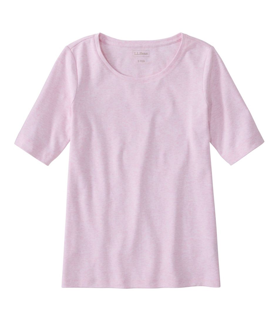L.L.Bean | Women's Jewelneck Tee, Elbow-Sleeve