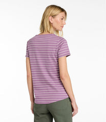 L.L.Bean Discount | Women's Tee, Short-Sleeve Notch-Neck Stripe