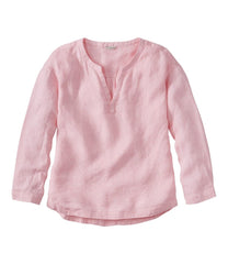 L.L.Bean Outlet | Women's Premium Washable Linen Shirt, Splitneck