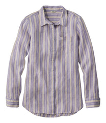 L.L.Bean On Sale | Women's Premium Washable Linen Shirt, Tunic Stripe