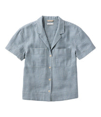 L.L.Bean New | Women's Signature Hemp/Cotton Camp Shirt, Short-Sleeve