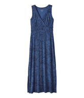 Deep Blue Linear Floral,X-Small