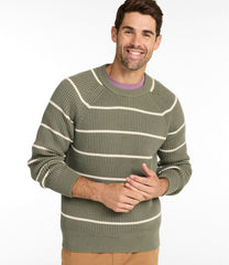 L.L.Bean Sale | Men's Mariner Rib Crew Sweater, Stripe