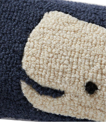 L.L.Bean US | Wool Hooked Throw Pillow, Whale, 8" x 24"