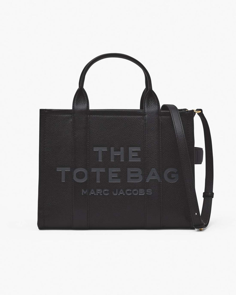 Marc Jacobs The Leather Medium Tote Bag Black BAGS|NEW ARRIVALS