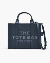 Marc Jacobs The Leather Medium Tote Bag Blue Sea BAGS