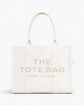 Marc Jacobs The Leather Large Tote Bag Cotton/Silver BAGS