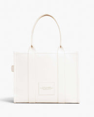 Marc Jacobs The Leather Large Tote Bag Cotton/Silver BAGS