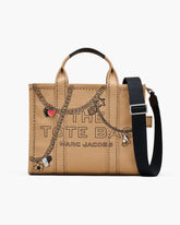 Marc Jacobs The Trompe L'Oeil Charm Canvas Medium Tote Bag Camel Multi BAGS