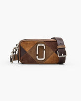 Marc Jacobs The Suede Patchwork Snapshot Brown Multi BAGS|NEW ARRIVALS