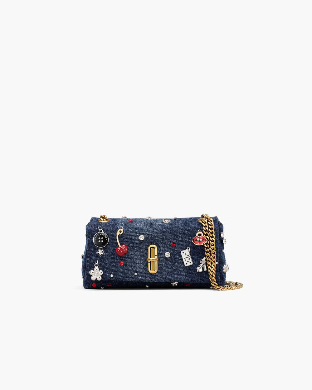 Marc Jacobs The Trinket Charm Denim Dual Chain Mini Bag Medium Wash Multi BAGS|WALLETS|NEW ARRIVALS