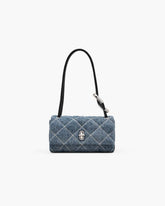 Marc Jacobs The Quilted Denim Mini Dual Shoulder Bag Light Wash Indigo BAGS