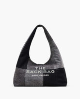 Marc Jacobs The Patchwork Denim Sack Bag Black Denim BAGS
