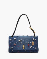 Marc Jacobs The Trinket Charm Denim Large Dual Bag Medium Wash Multi BAGS|NEW ARRIVALS