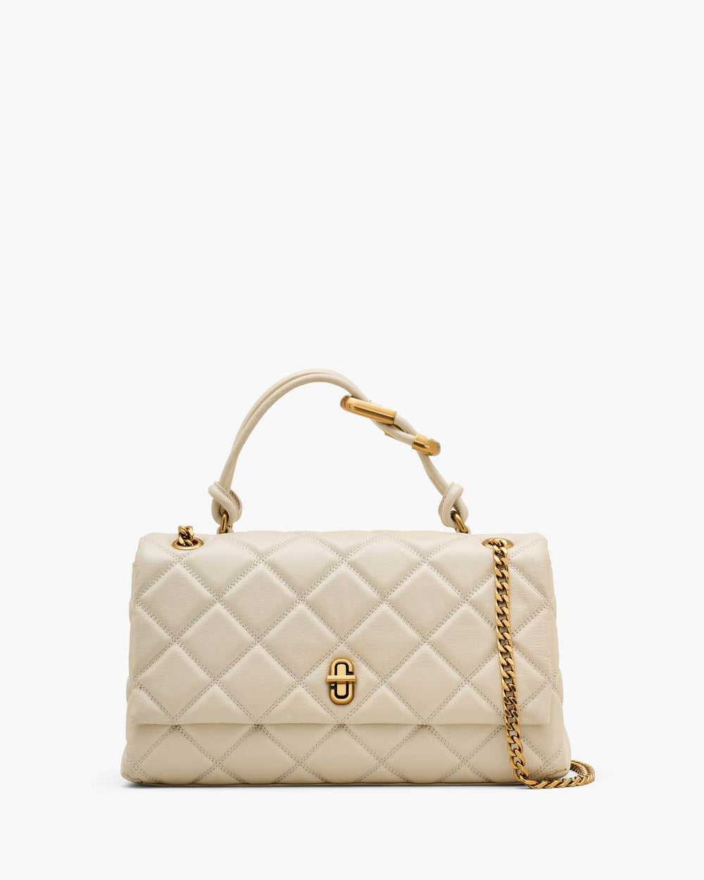 Marc Jacobs The Quilted Dual Convertible Shoulder Bag Cloud White BAGS