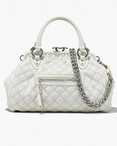 Marc Jacobs Re-Edition Quilted Leather Stam Bag Cloud White BAGS