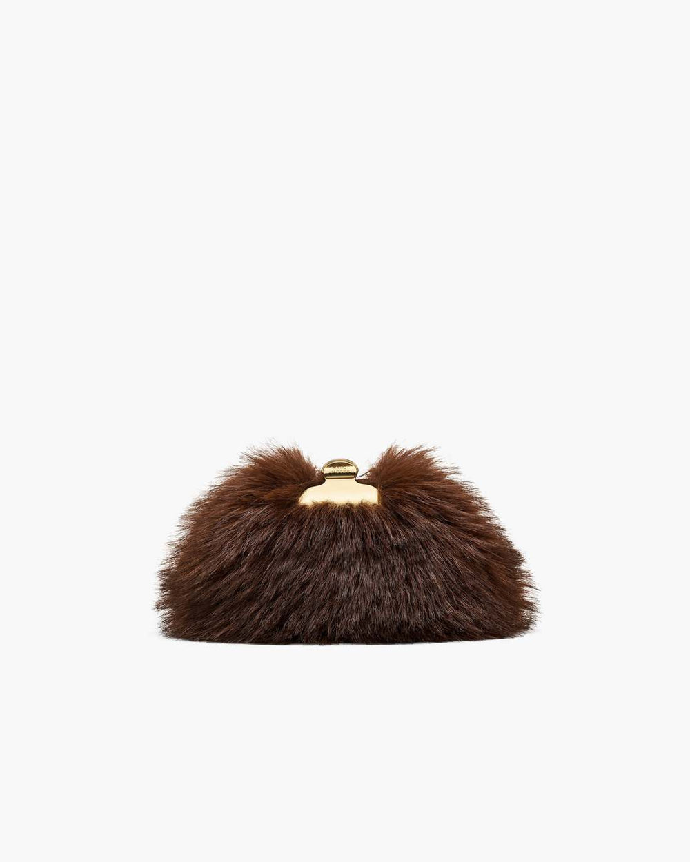 Marc Jacobs The Faux Fur Glam Small Clutch Dark Brown BAGS|NEW ARRIVALS