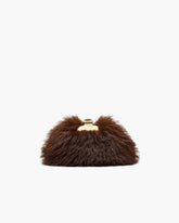 Marc Jacobs The Faux Fur Glam Small Clutch Dark Brown BAGS|NEW ARRIVALS