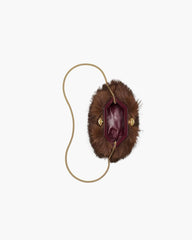 Marc Jacobs The Faux Fur Glam Small Clutch Dark Brown BAGS|NEW ARRIVALS
