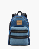 Marc Jacobs The Biker Colorblock Denim Large Backpack Indigo Multi BAGS