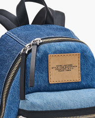 Marc Jacobs The Biker Colorblock Denim Medium Backpack Indigo Multi BAGS