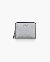 Marc Jacobs The Coated Glitter Everyday Slim Compact Wallet Silver WALLETS|NEW ARRIVALS