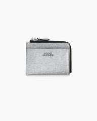 Marc Jacobs The Coated Glitter Everyday Top Zip Wallet Silver WALLETS|NEW ARRIVALS