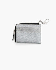 Marc Jacobs The Coated Glitter Everyday Top Zip Wallet Silver WALLETS|NEW ARRIVALS