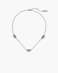 Marc Jacobs The J Marc Luxe Station Necklace Silver/Crystal JEWELRY