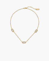 Marc Jacobs The J Marc Luxe Station Necklace Gold/Crystal JEWELRY