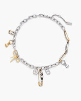 Marc Jacobs The Grunge Glam Charm Necklace Gold/Silver JEWELRY