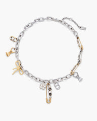 Marc Jacobs The Grunge Glam Charm Necklace Gold/Silver JEWELRY