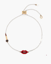 Marc Jacobs The Lips Slider Bracelet Silver/Red JEWELRY|NEW ARRIVALS