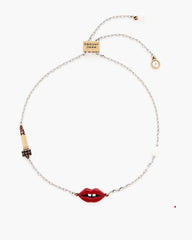 Marc Jacobs The Lips Slider Bracelet Silver/Red JEWELRY|NEW ARRIVALS