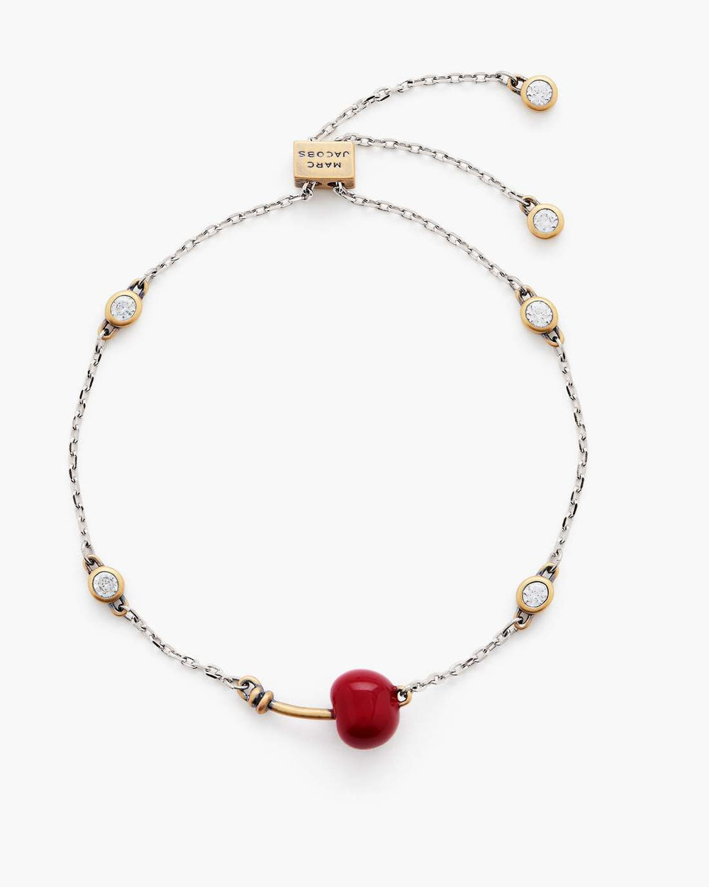 Marc Jacobs The Cherry Slider Bracelet Silver/Red JEWELRY|NEW ARRIVALS
