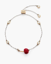Marc Jacobs The Cherry Slider Bracelet Silver/Red JEWELRY|NEW ARRIVALS
