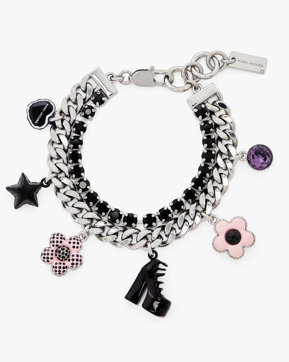 Marc Jacobs The Mini Icon Dot Charm Bracelet Silver/Multi JEWELRY