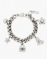 Marc Jacobs The Mini Icon Charm Bracelet Light Antique Silver JEWELRY