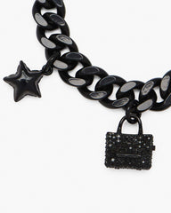 Marc Jacobs The Pave Mini Icon Charm Bracelet Black/Black Crystal JEWELRY