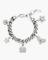 Marc Jacobs The Pave Mini Icon Charm Bracelet Silver/Crystal JEWELRY