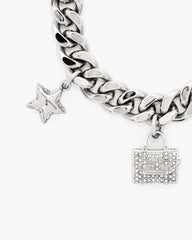 Marc Jacobs The Pave Mini Icon Charm Bracelet Silver/Crystal JEWELRY