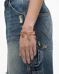 Marc Jacobs The Mini Icon Charm Bracelet Antique Rose Gold JEWELRY