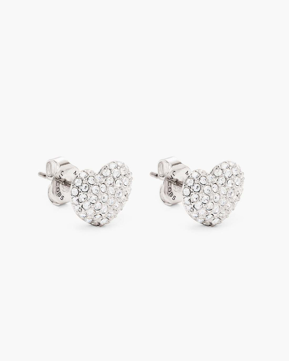 Marc Jacobs The Heart Pave Earrings Silver/Crystal JEWELRY|NEW ARRIVALS
