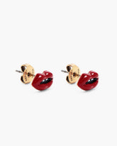 Marc Jacobs The Lips Stud Earrings Gold/Red JEWELRY|NEW ARRIVALS