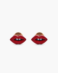 Marc Jacobs The Lips Stud Earrings Gold/Red JEWELRY|NEW ARRIVALS
