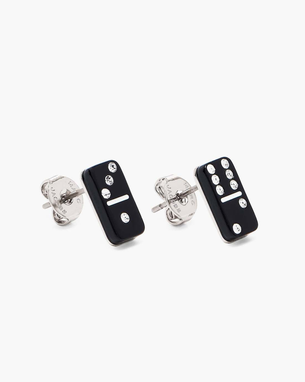 Marc Jacobs The Domino Stud Earrings Silver/Black JEWELRY|NEW ARRIVALS