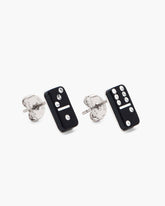 Marc Jacobs The Domino Stud Earrings Silver/Black JEWELRY|NEW ARRIVALS