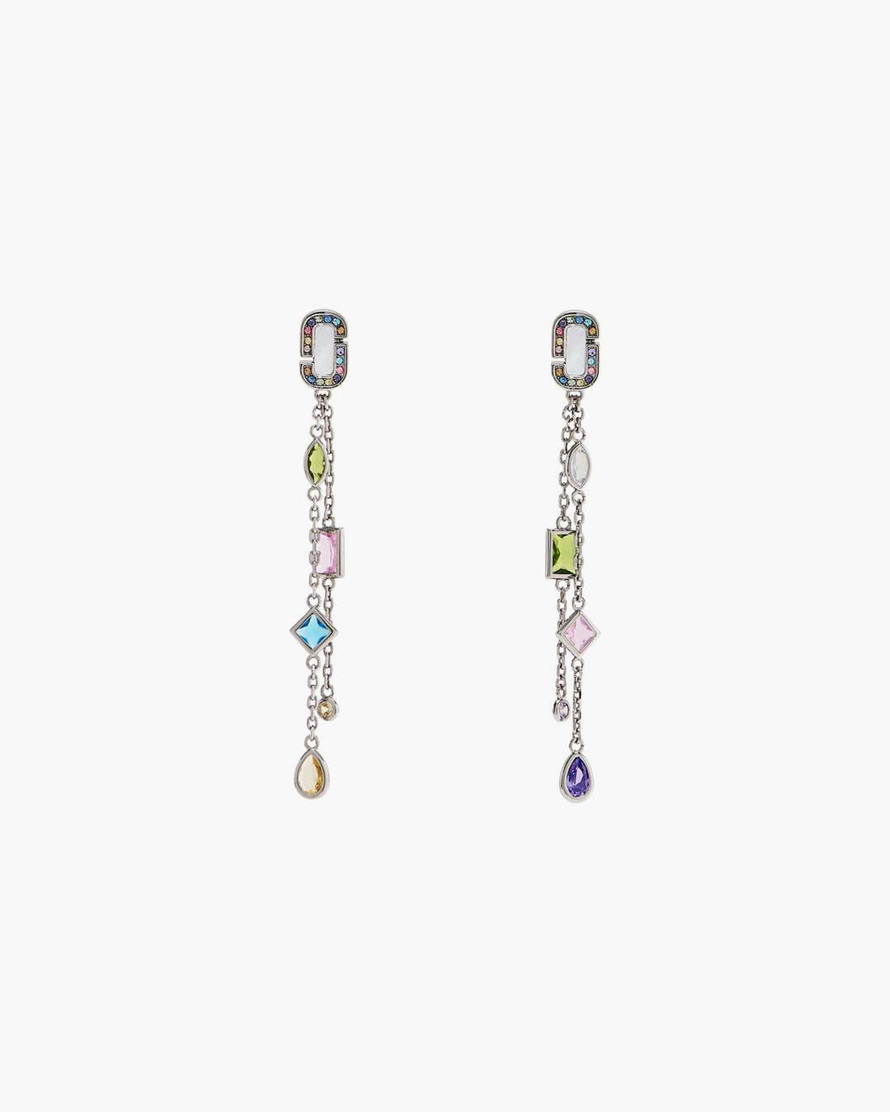 Marc Jacobs The J Marc Luxe Gem Linear Earrings Silver/Multi JEWELRY
