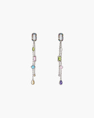 Marc Jacobs The J Marc Luxe Gem Linear Earrings Silver/Multi JEWELRY