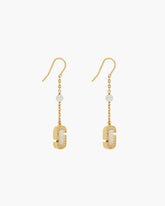 Marc Jacobs The J Marc Luxe Linear Earrings Gold/Crystal JEWELRY